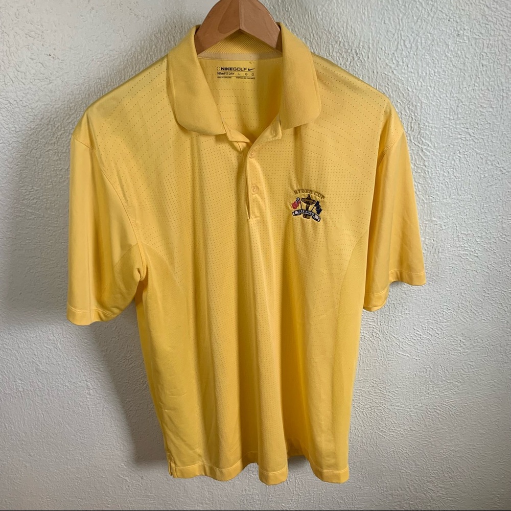 Men's Nike Yellow 2008 Ryder Cup Valhalla Golf Club Performance Polo